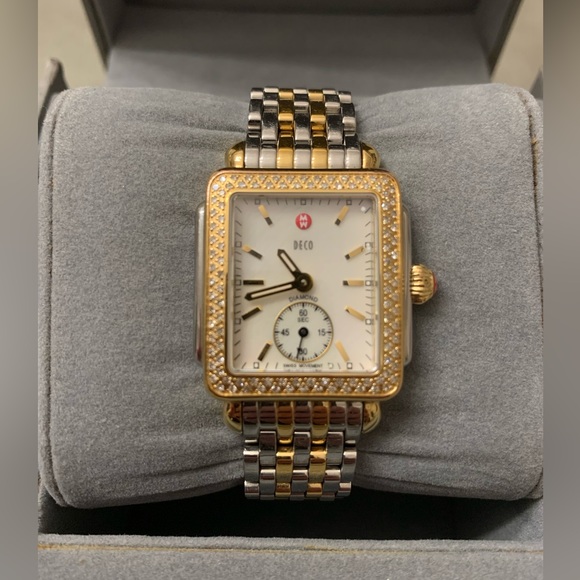 Michele Deco Two Tone Diamond watch main image 6